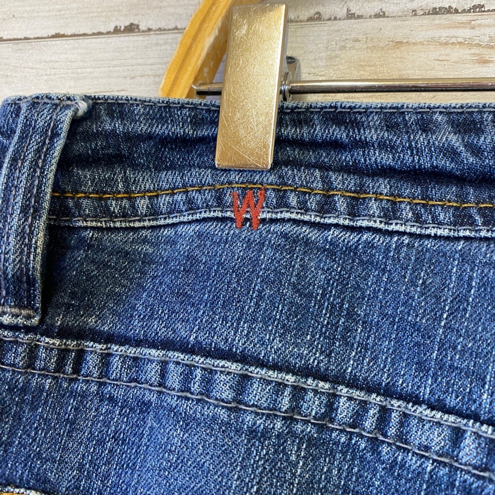 WORN Aged Denim Jeans Men 36x34 Blue Denim Straight Designer Streetwear - Picture 6 of 16